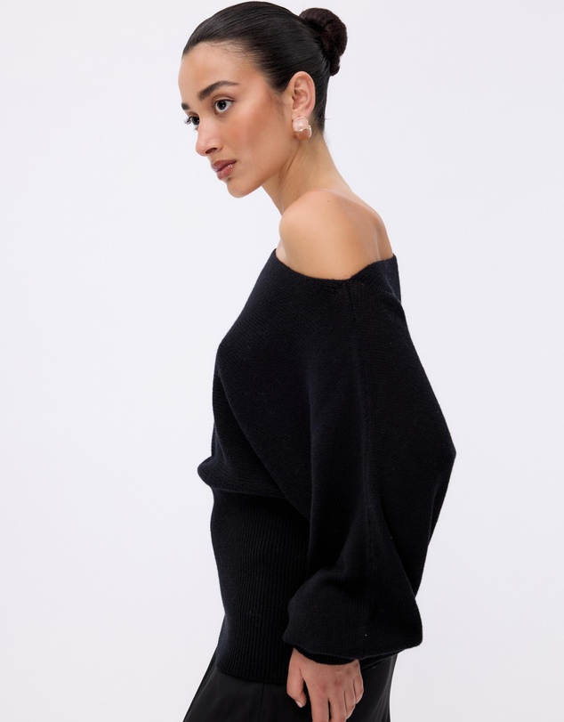 Revibe - Repaired Minima Esenciales Oriel Off Shoulder Knit Top - AU 8