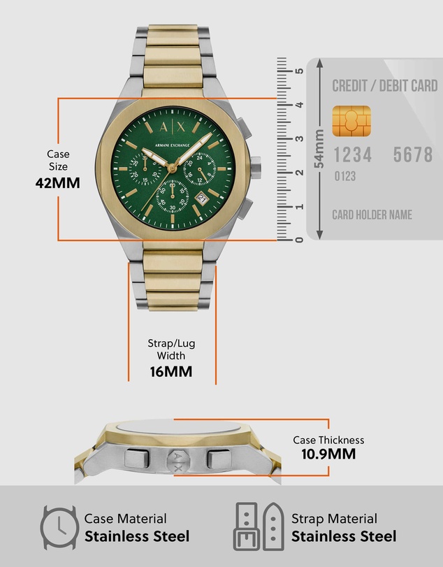 Armani Exchange - Two Tone Chronograph Watch