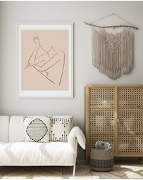 Olive et Oriel - Female Form II Terracotta Art Print
