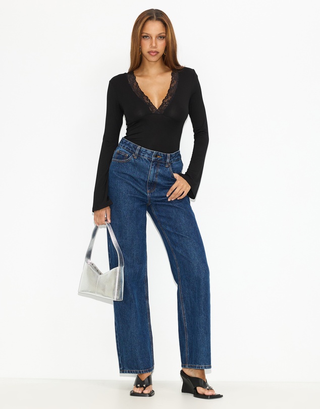Dazie - Balmoral V-Neck Lace Top