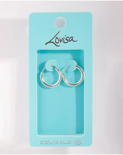 Lovisa - Sterling Silver 18mm Chubby Hoop Earrings