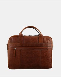 Pierre Cardin - Pierre Cardin Rustic Leather Computer/Business Bag