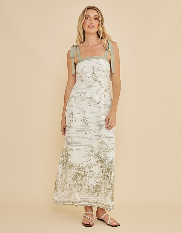 Amelius - Eden Shoulder Tie Maxi Dress