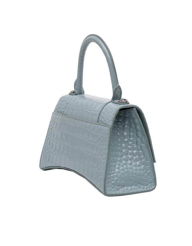 Pre-Loved by Azura Reborn - Pre-Loved Small Croc Embossed Hourglass Top Handle Bag