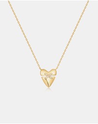 Ania Haie - Gold Heart Kiss Pave Necklace