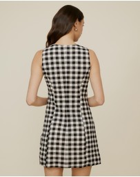 The Fated - Lorne Check Button Dress