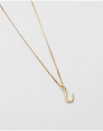 Kirstin Ash - U Outline Initial Necklace