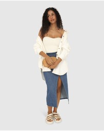 Belle & Bloom - Into Him Oversized Denim Shirt