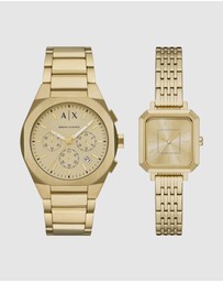 Armani Exchange - Gold Tone Chronograph Watch