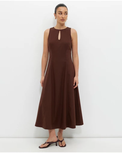Calli - Heeley Cotton Linen Blend Midi Dress
