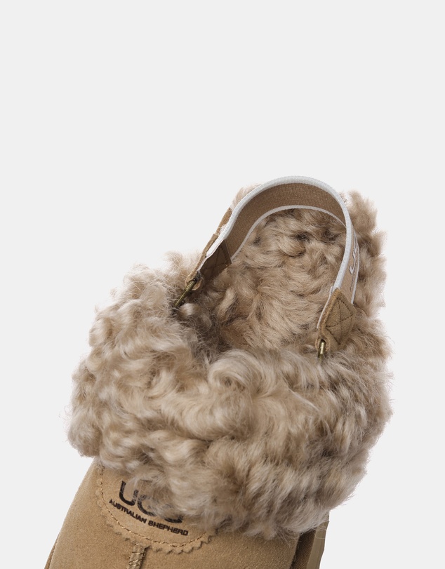 EVERAU - Australian Shepherd Ugg Waffle Curly Platform Cow Suede Upper House Shoes