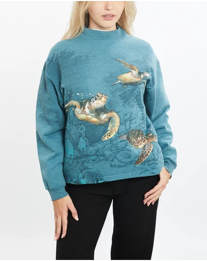 Vintage by The Real Deal - Pre Loved - Vintage 1994 Sea Turtle Wildlife Sweatshirt