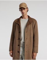 Calibre - Double Face Funnel Neck Coat Beige Combo