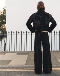 M.N.G - Wide-Leg Devoré Jeans
