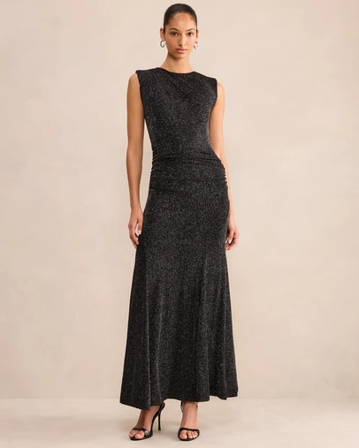 Forever New - Ciara Gathered Glitter Maxi Dress