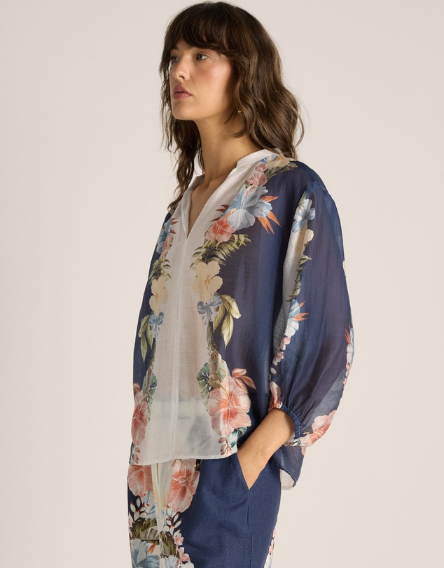 Fate + Becker - Solara Split Neck Blouse