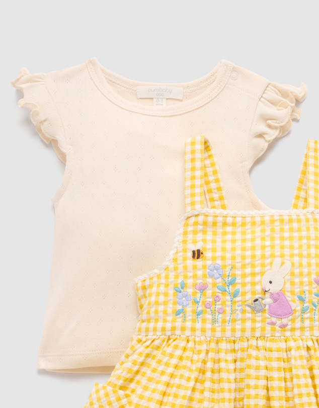 Purebaby - Gingham Sundress-Kids-Babies
