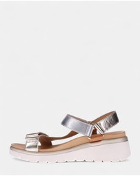 Mia Vita - Candice Sandal - Soft Gold/Silver Multi