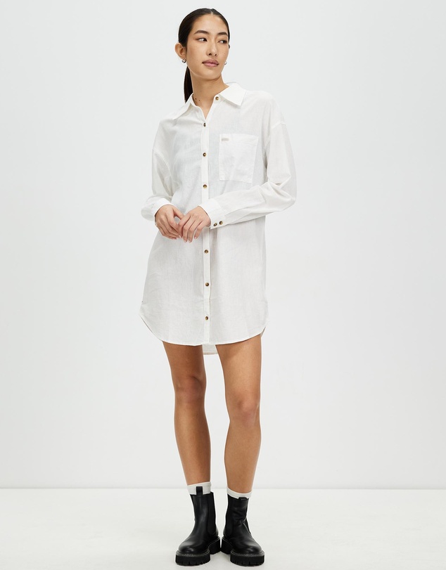 Brixton - Vintage Linen LS Shirtdress