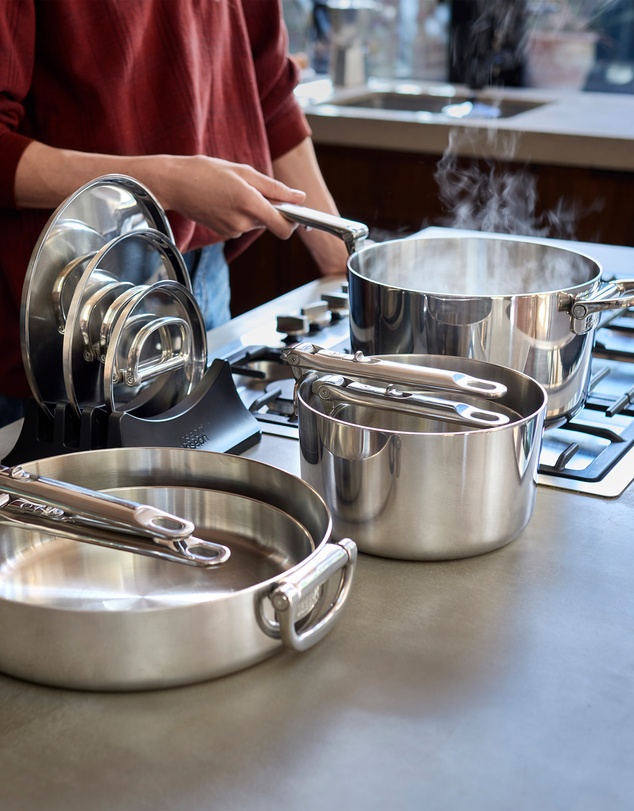 Joseph Joseph - Space Steel 5-piece Stainless-steel Cookware Set with Folding Handles