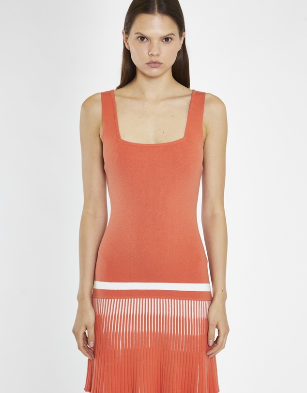 Glamorous - Square Neck Knitted Tennis Dress
