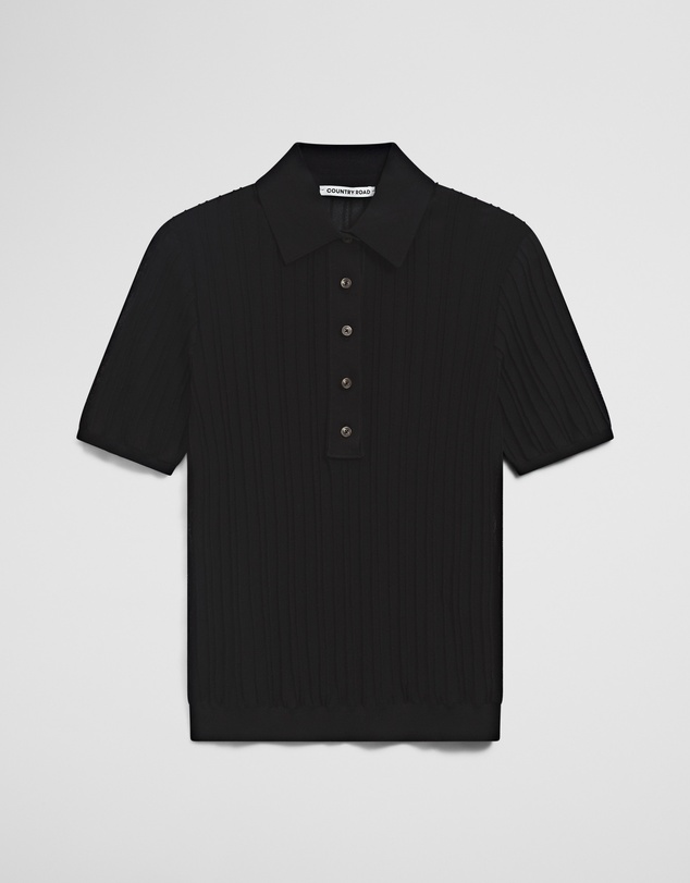 Country Road - Short Sleeve Rib Knit Polo