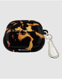 Kate Spade - Kate Spade Tortoise with Gold Clip Case for AirPod 4