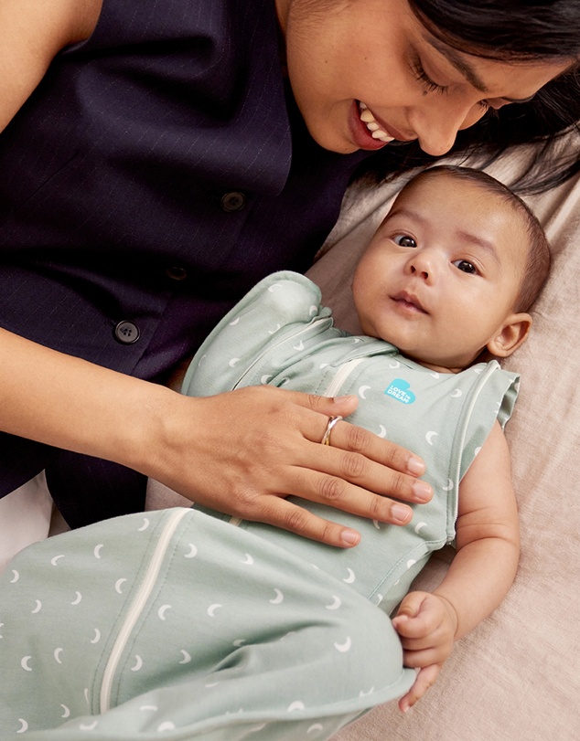 Love to Dream - Swaddle Up™ Transition Bag 1.0 TOG Cotton Olive Moon