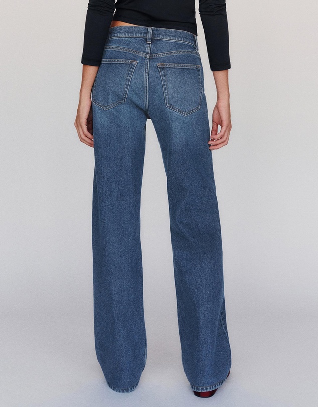Reformation - Miles Stretch Mid Rise Straight Leg Jeans