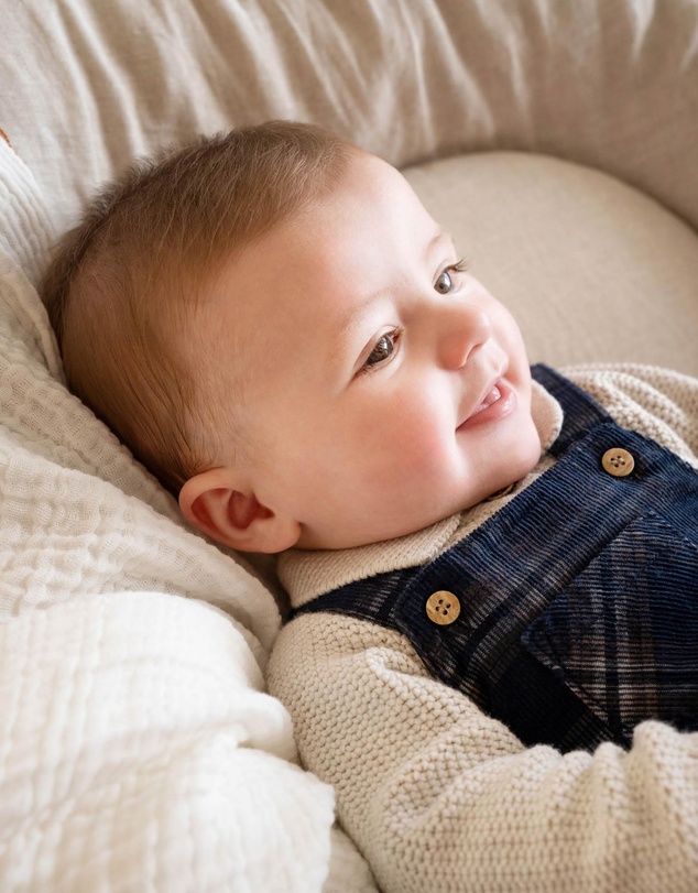 Bebe by Minihaha - Jake Check Cord Overalls - Babies