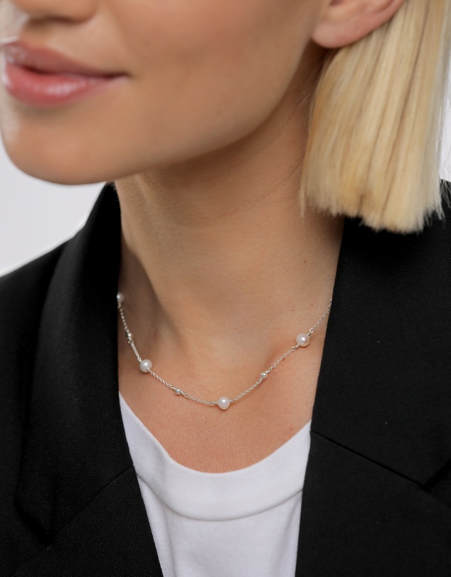 Elli Jewelry - Freshwater Pearl Necklace in 925 Silver