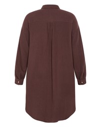 City Chic - Poolside Cover Up Midi Shirt - Chocolate