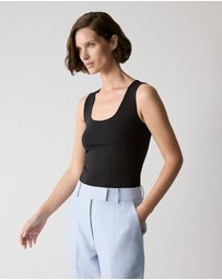 Trenery - Cotton Essential Tank in Black
