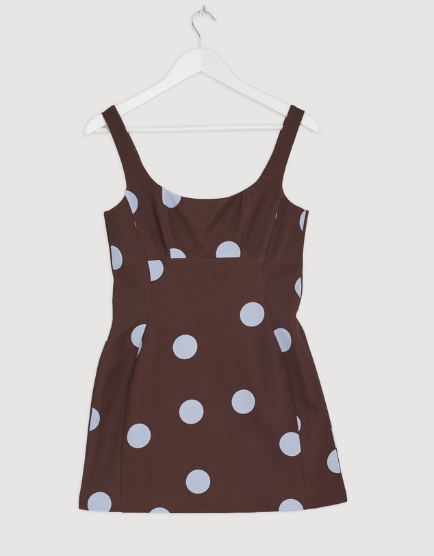 Revibe - Repaired BY JOHNNY. Paloma Polka Mini Dress - AU 8