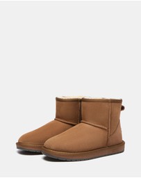 EVERAU - Australian Shepherd Ugg Mini Classic Sheepskin Upper UGG Boots