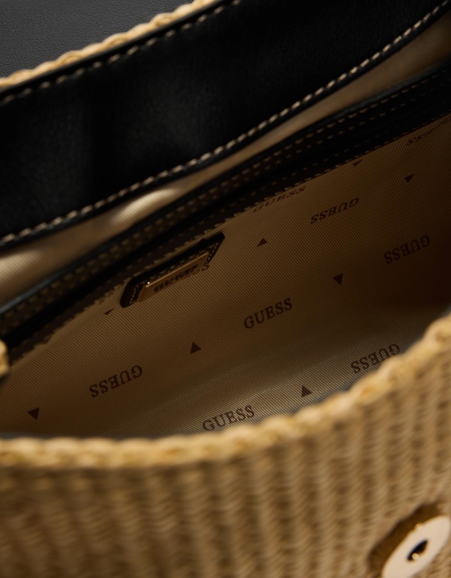 GUESS - Maggie Straw Flap Shoulder Bag