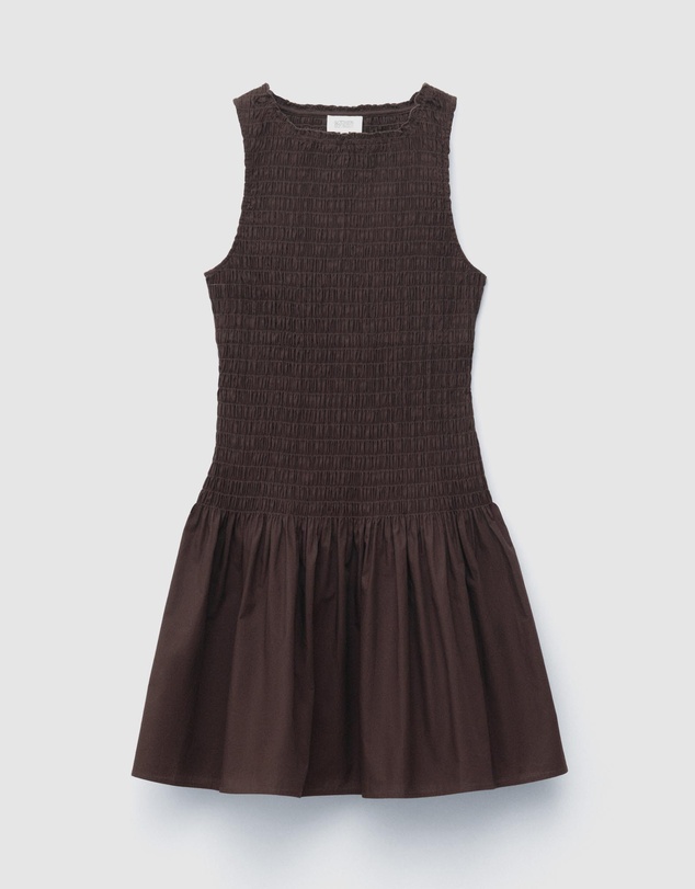 & Other Stories - Smocked Cotton Poplin Mini Dress