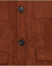 Petal & Pup - Mahlee Faux Suede Shacket - Copper Tan