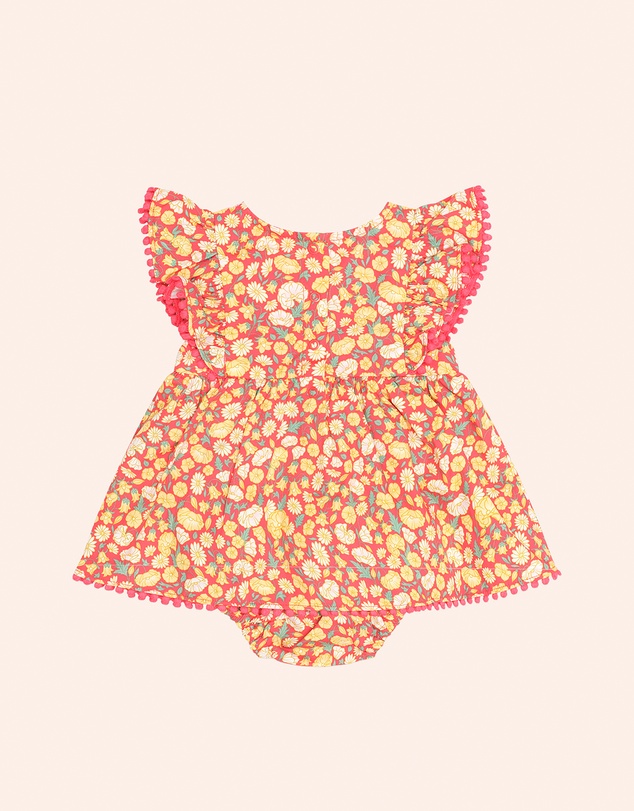 Huxbaby - Nautical Floral Dress With Bloomer