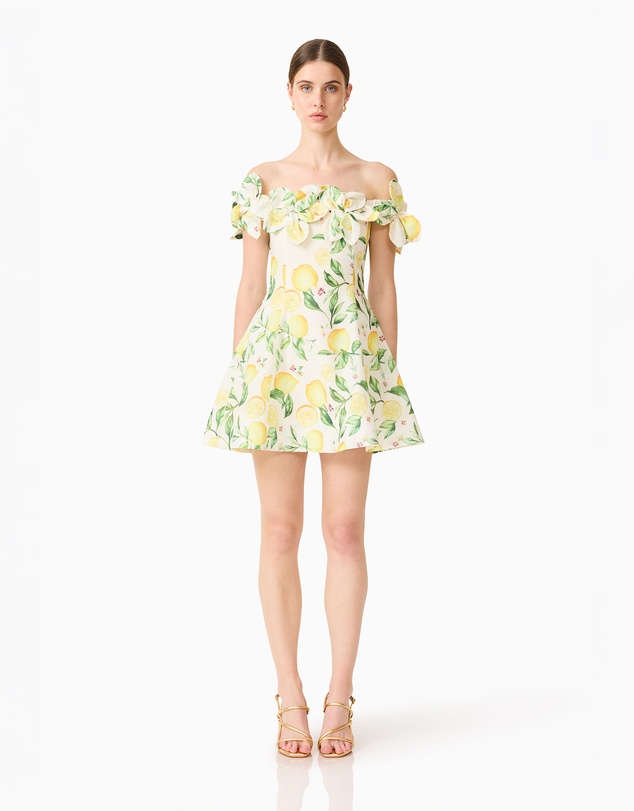 Elliatt - Hana Off The Shoulder Mini Dress In Yellowmulti