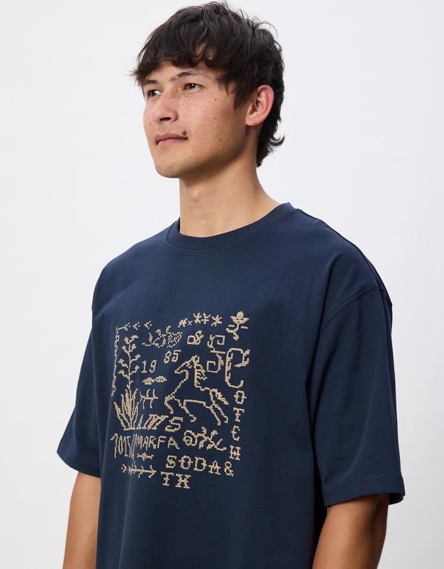 Scotch & Soda - Cross-Stitched Front Artwork Loose-Fit T-Shirt