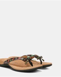 Vionic - Bella Toe Post Sandal - Black Tropical