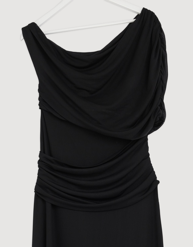 Revibe - Repaired CHANCERY Margot One Shoulder Drape Maxi Dress - AU 16