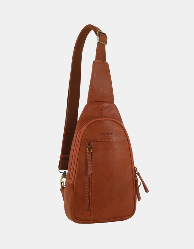 Pierre Cardin - Pierre Cardin Men's Leather Sling Bag