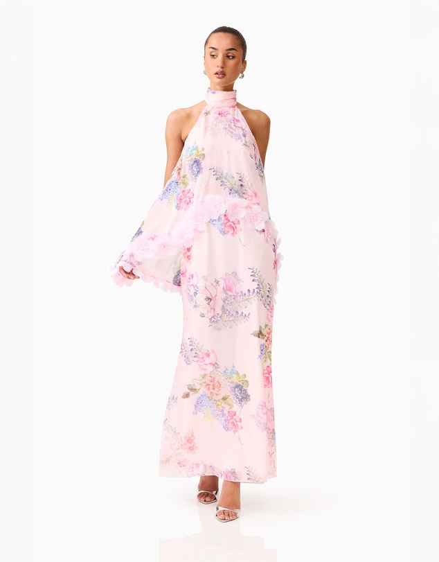 Elliatt - Millie Tiered Gown in PinkMulti
