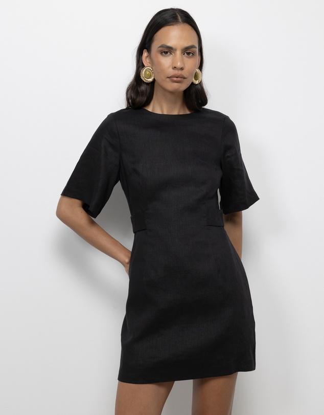 AERE - Clova Linen Mini Dress