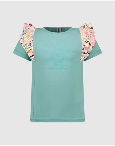 B.Nosy - T-Shirt With Ruffles On Shoulder - Kids-Teens