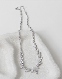 The White Collection - Courtney - Statement Silver Bridal Necklace