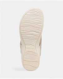 Vionic - Dillon Shine Toe Post Sandal - Cream