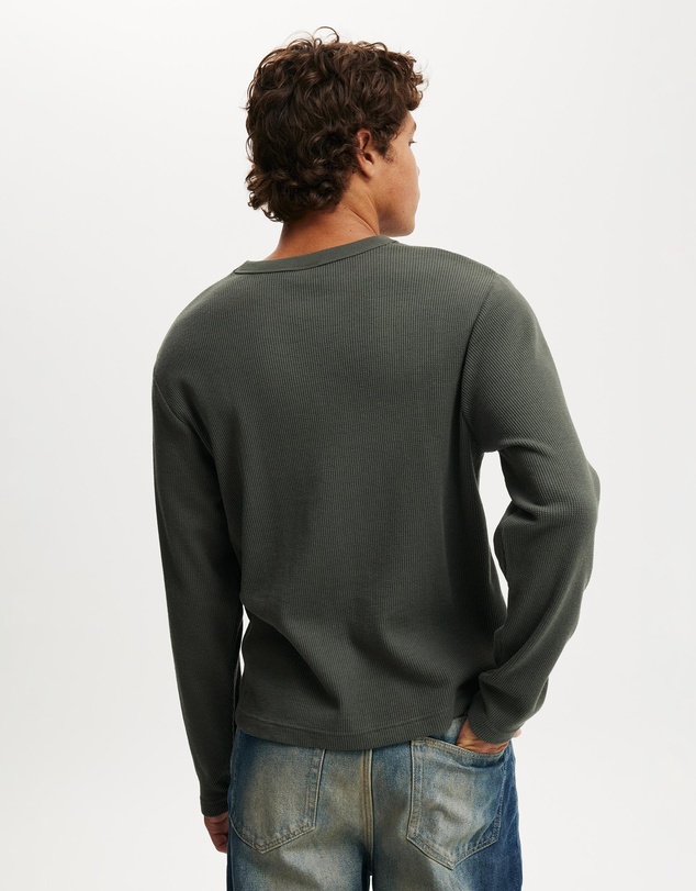 Cotton On - Cropped Fit Textured Long Sleeve